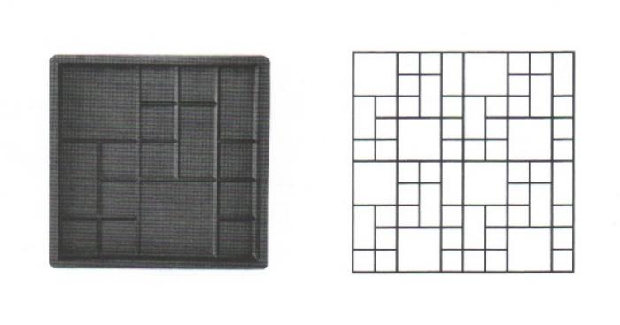 Форма 71/2 Квадрат Сеть 25,0х25,0х2,5 см фото 1