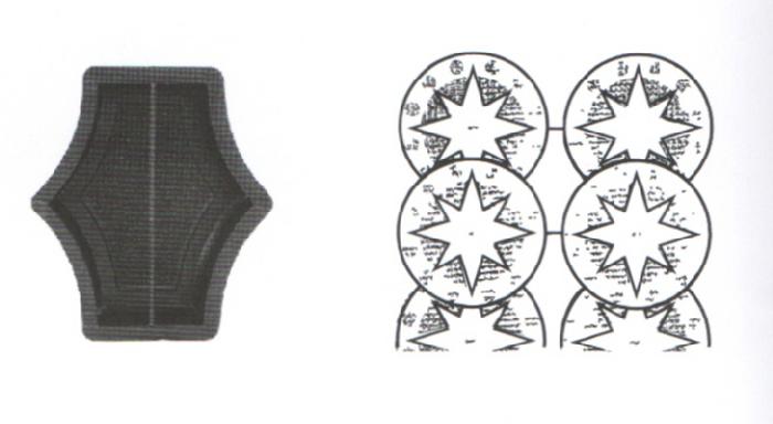 Форма для плитки 20/6 Крестик половинка фото 1